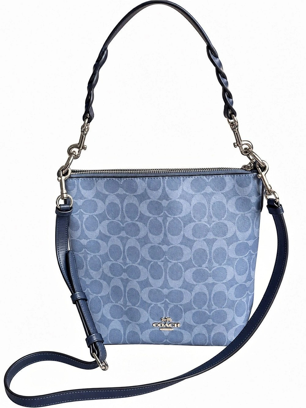 Coach Mini Abby Duffle in Signature Canvas Light Denim- in Excellent Condition